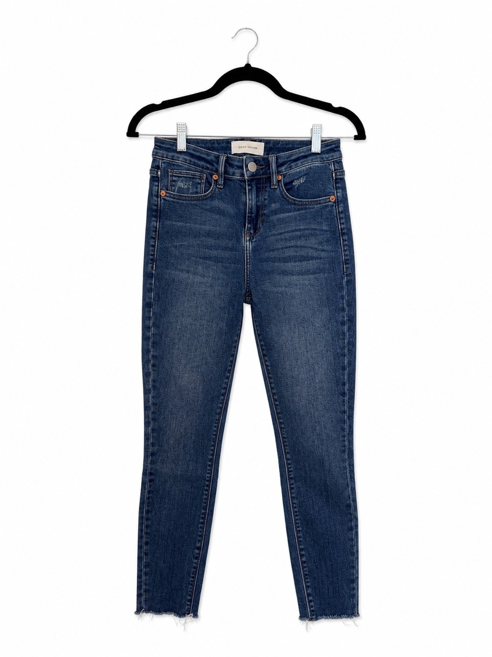 Dear John Denim High Rise Skinny Jeans Raw Hem Size 25
